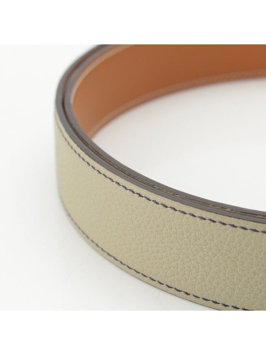 Hermes Swift Taurillon Reversible 32 Belt Leather Part Only Natural Sage main image 4